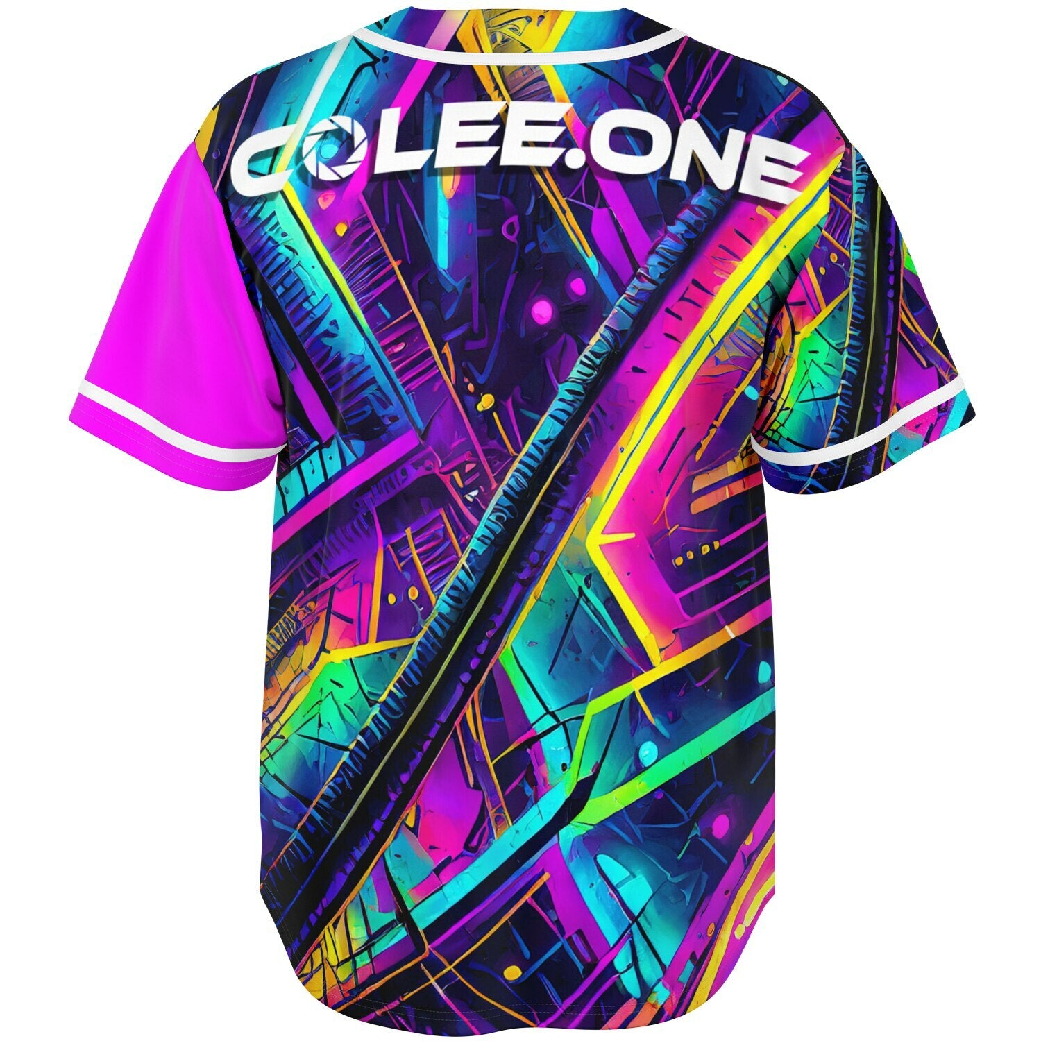 Neon Graffiti Jersey Colee.One, back view — Colee.One festival apparel