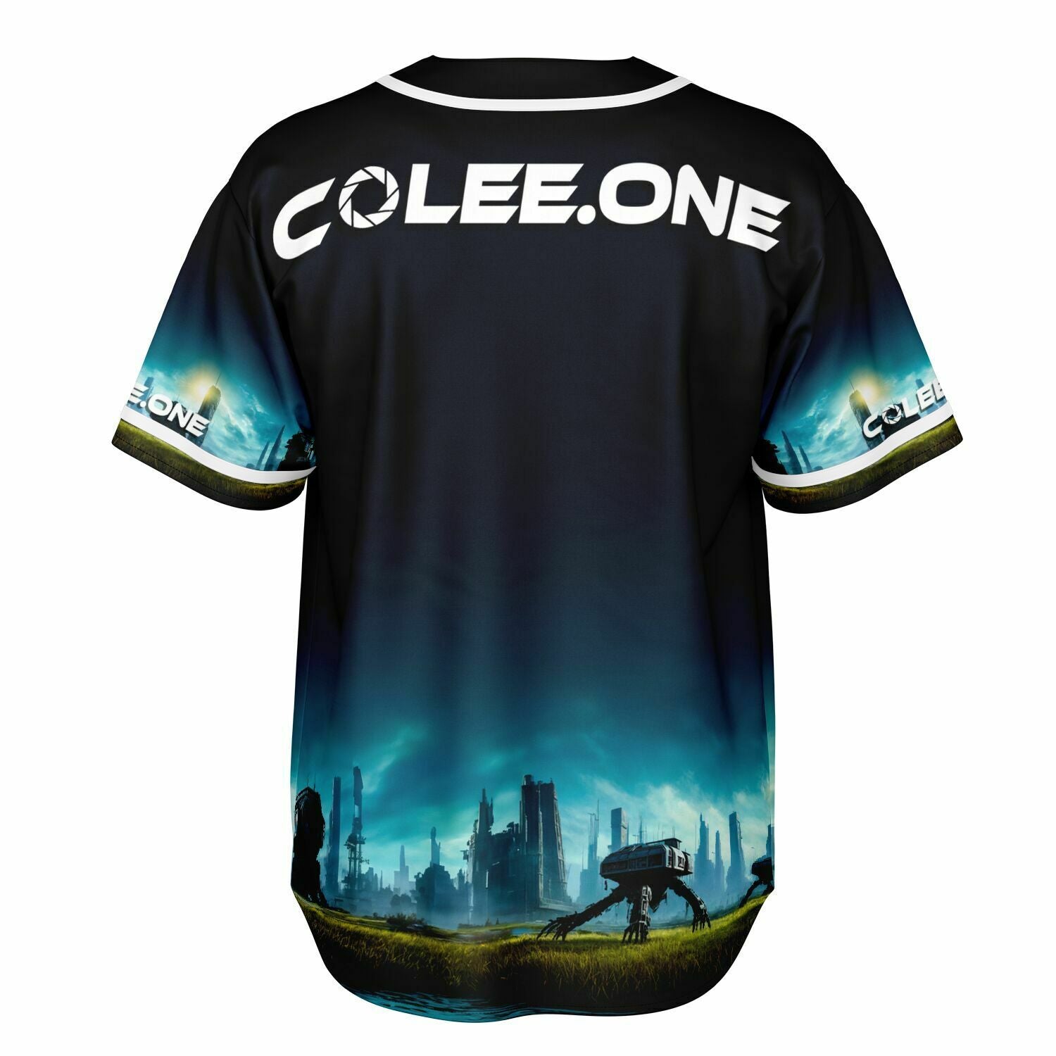 Reversible Robotic Takeover-Apocalyptic Planet Jersey - Colee.One Edition, back view — Colee.One festival apparel