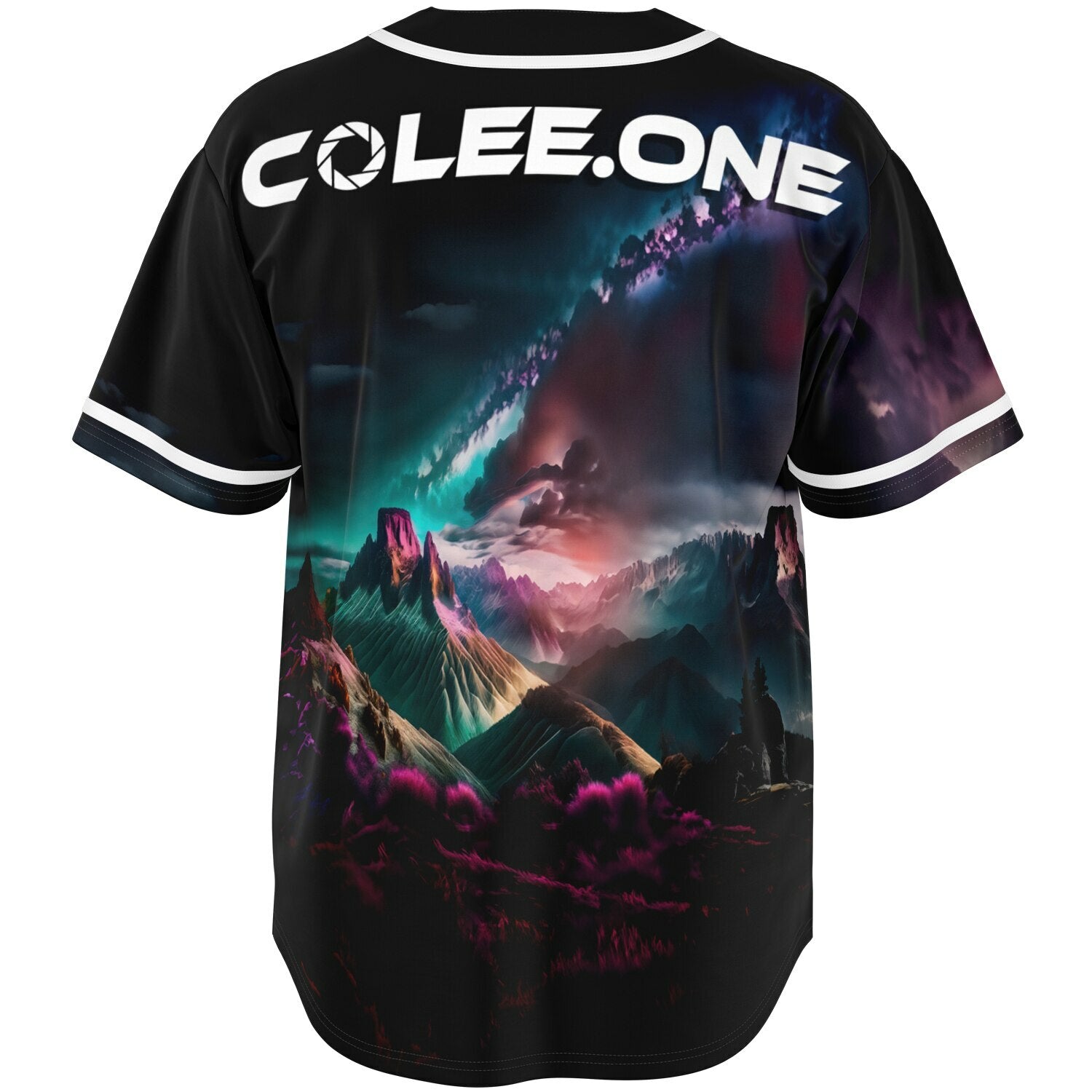 Serene Mountain Scape Jersey - Colee.One Edition, back view — Colee.One festival apparel