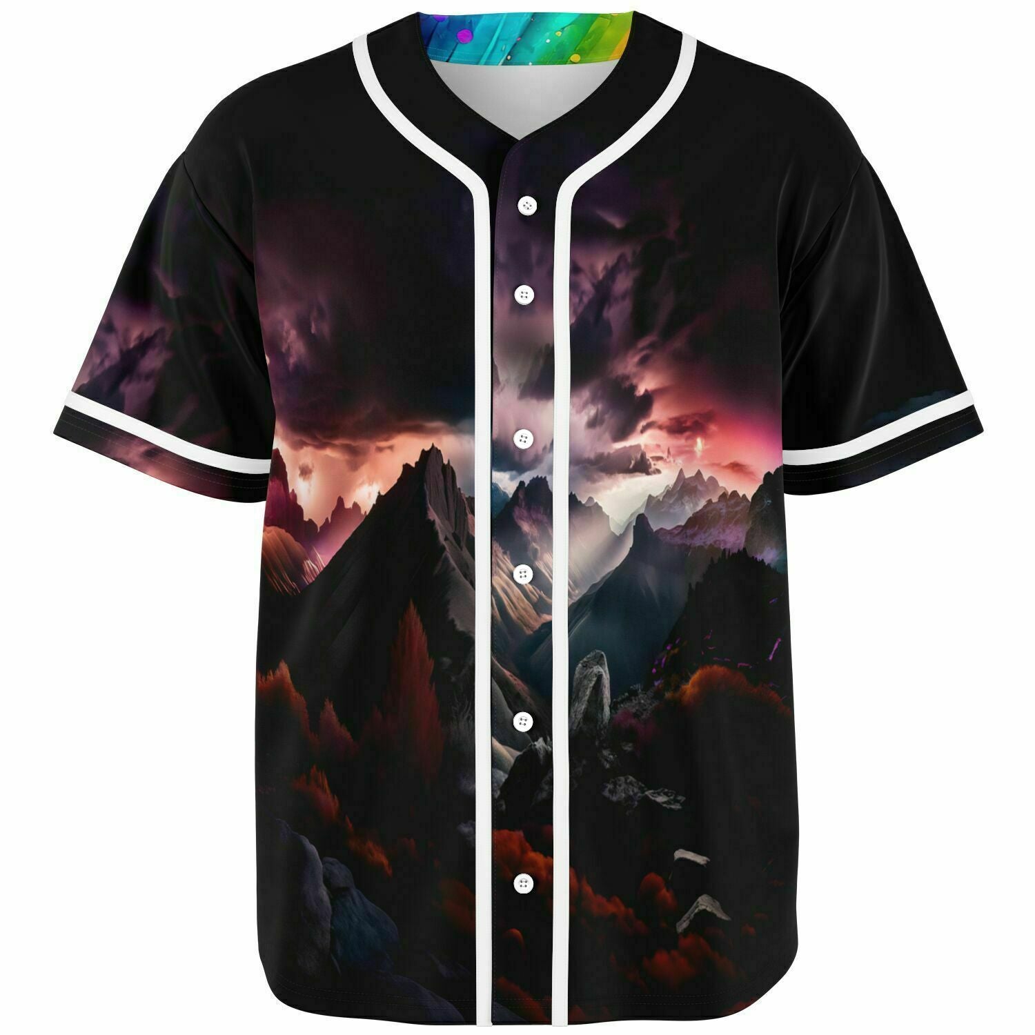 Serene Mountain Scape Jersey, front view